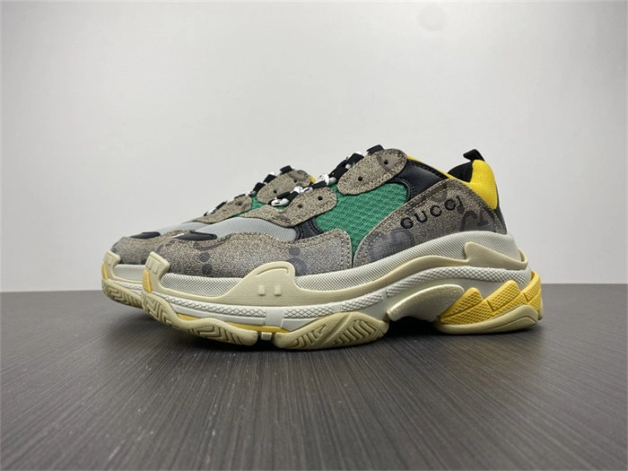 Popular Gocci x BLCG The Hacker Project Triple S Beige Green Yellow  681067 UMO20 4435