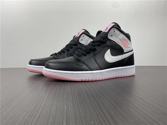 Effortless Jordan1 Mid Arctic Pink Black 555112- 3711