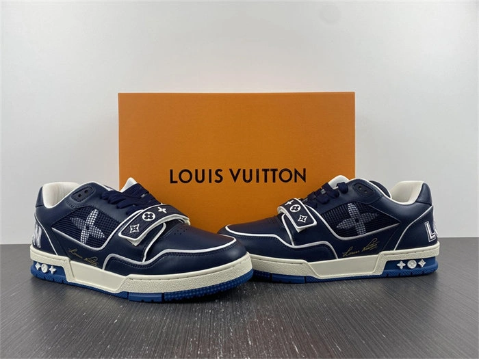 Luis Vitton Trainer Navy Mesh  1A9DEG EasyCare 2155